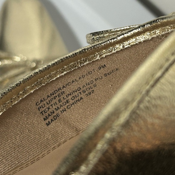 NWOT Steven by Steve Madden New York Gold Metallic Callandra Flat Mule Women’s 9 - Picture 5 of 7